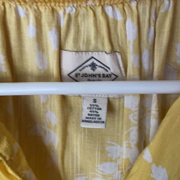 St John’s Bay Yellow Summer Shirt Small - Picture 2 of 5